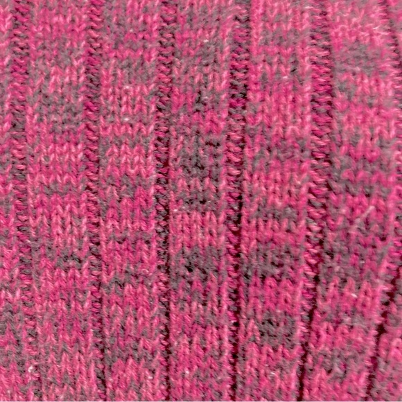 Maroon Purple Black Detail Long Sleeve Round Neck Cotton Sweater Woman's XL - Picture 9 of 13